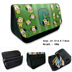 BTS Velcro canvas zipper penci...