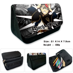 Black Clover Velcro canvas zip...