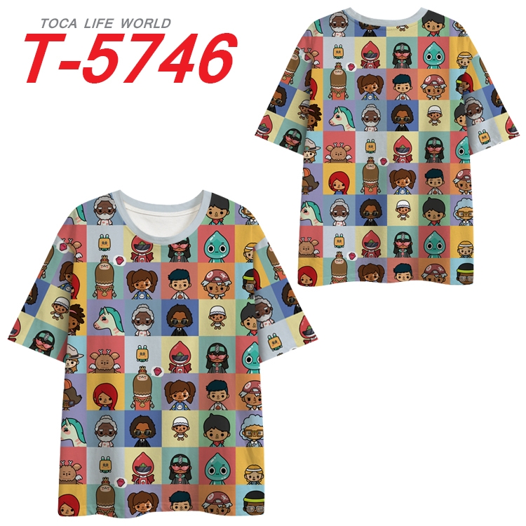 toca life world Anime Peripheral Full Color Milk Silk Short Sleeve T-Shirt from S to 6XL T-5746