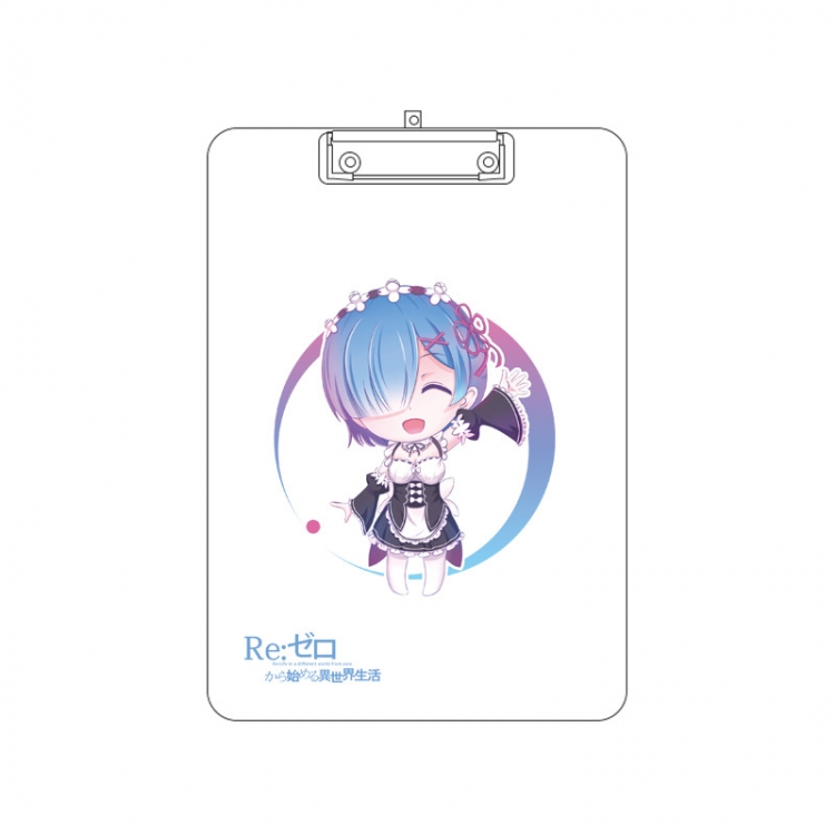 Re:Zero kara Hajimeru Isekai Seikatsu Double-sided pattern acrylic board clip writing board clip pad 31X22CM price for 2