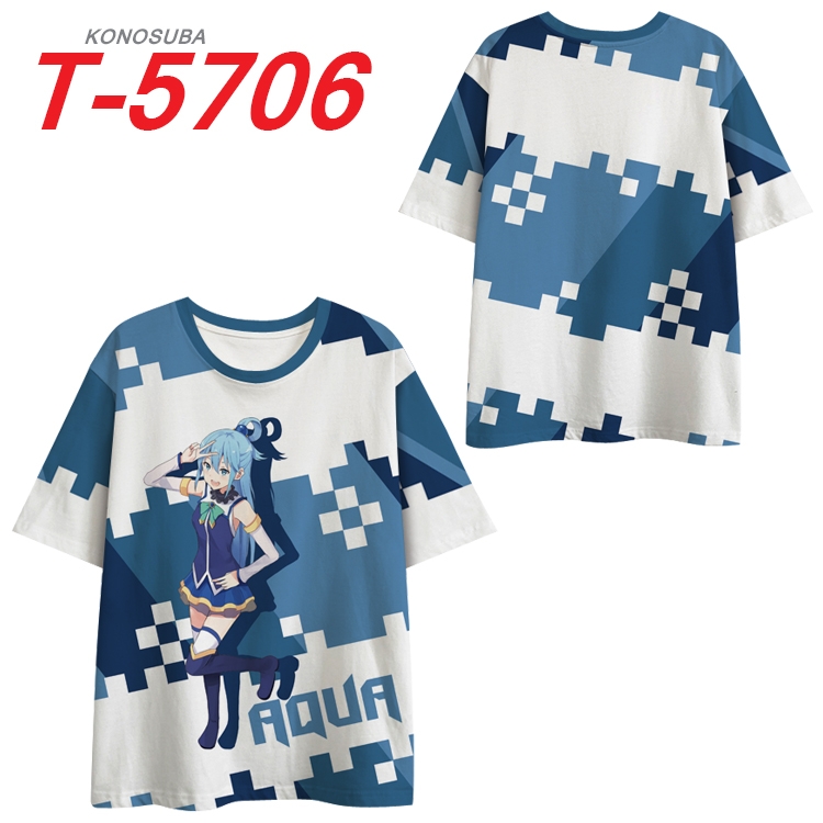 Blessings for a better world Anime Peripheral Full Color Milk Silk Short Sleeve T-Shirt from S to 6XL T-5706