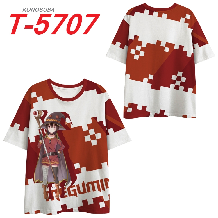 Blessings for a better world Anime Peripheral Full Color Milk Silk Short Sleeve T-Shirt from S to 6XL T-5707