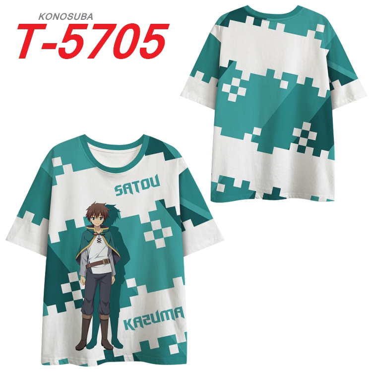 Blessings for a better world Anime Peripheral Full Color Milk Silk Short Sleeve T-Shirt from S to 6XL T-5705