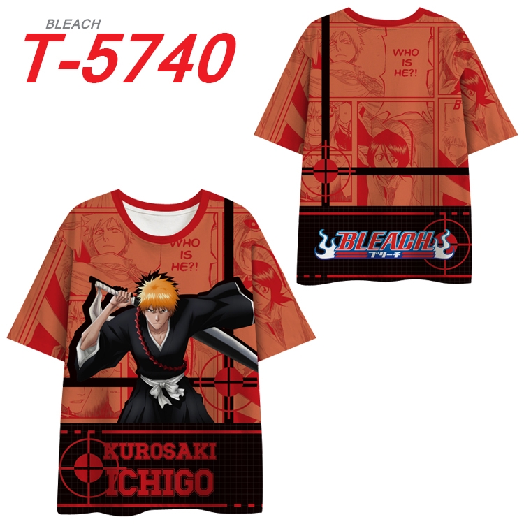 Bleach Anime Full Color Milk Silk Short Sleeve T-Shirt from S to 6XL T-5740