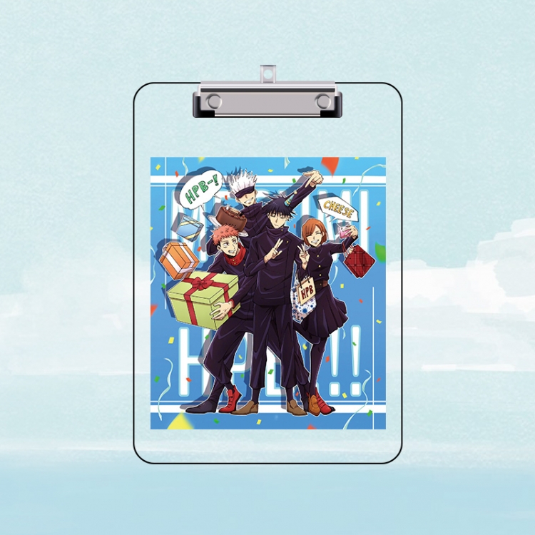 Jujutsu Kaisen Double-sided pattern acrylic board clip writing board clip pad 31X22CM price for 2 pcs