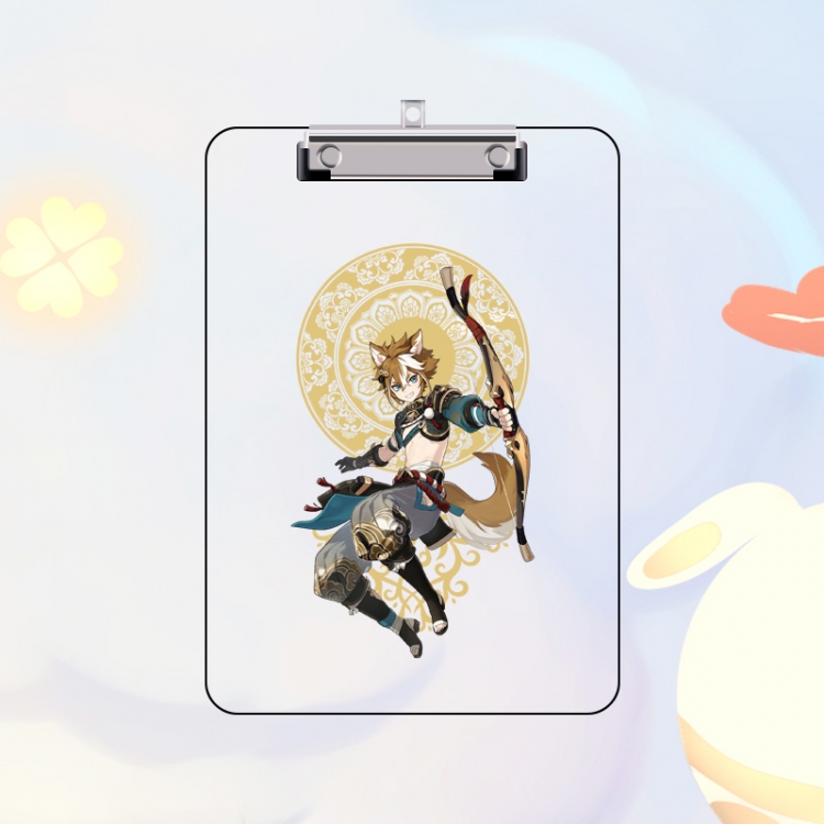 Genshin Impact Double-sided pattern acrylic board clip writing board clip pad 31X22CM price for 2 pcs