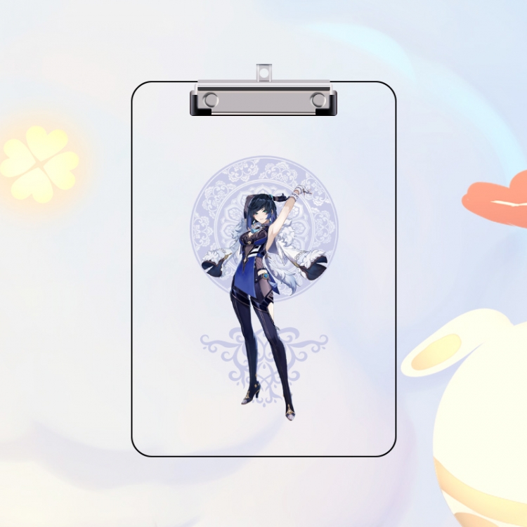 Genshin Impact Double-sided pattern acrylic board clip writing board clip pad 31X22CM price for 2 pcs