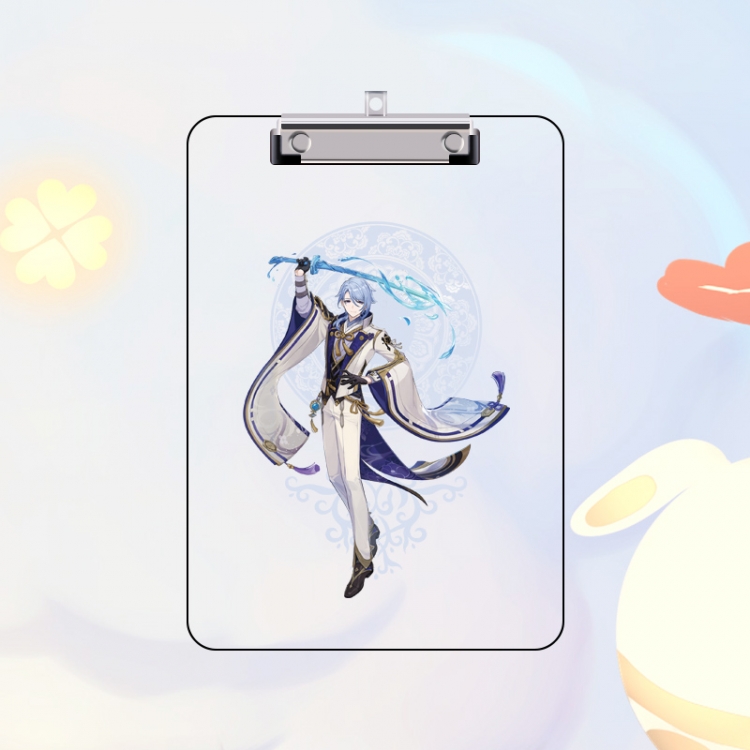 Genshin Impact Double-sided pattern acrylic board clip writing board clip pad 31X22CM price for 2 pcs