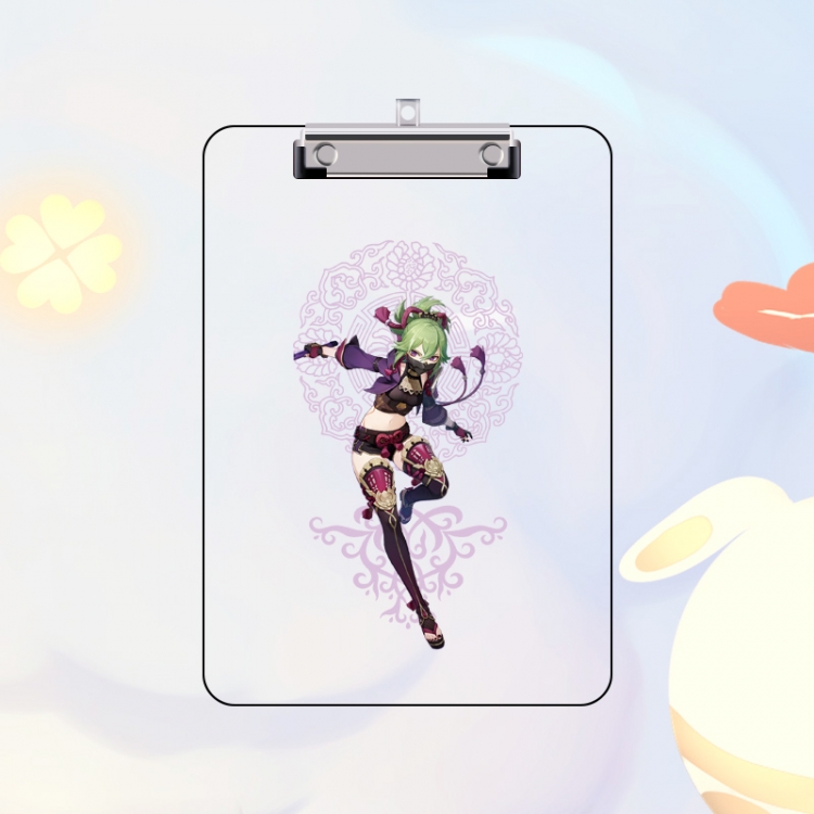 Genshin Impact Double-sided pattern acrylic board clip writing board clip pad 31X22CM price for 2 pcs