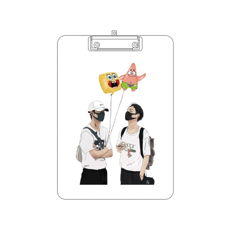 Bo Jun Yi Xiao Double-sided pattern acrylic board clip writing board clip pad 31X22CM price for 2 pcs