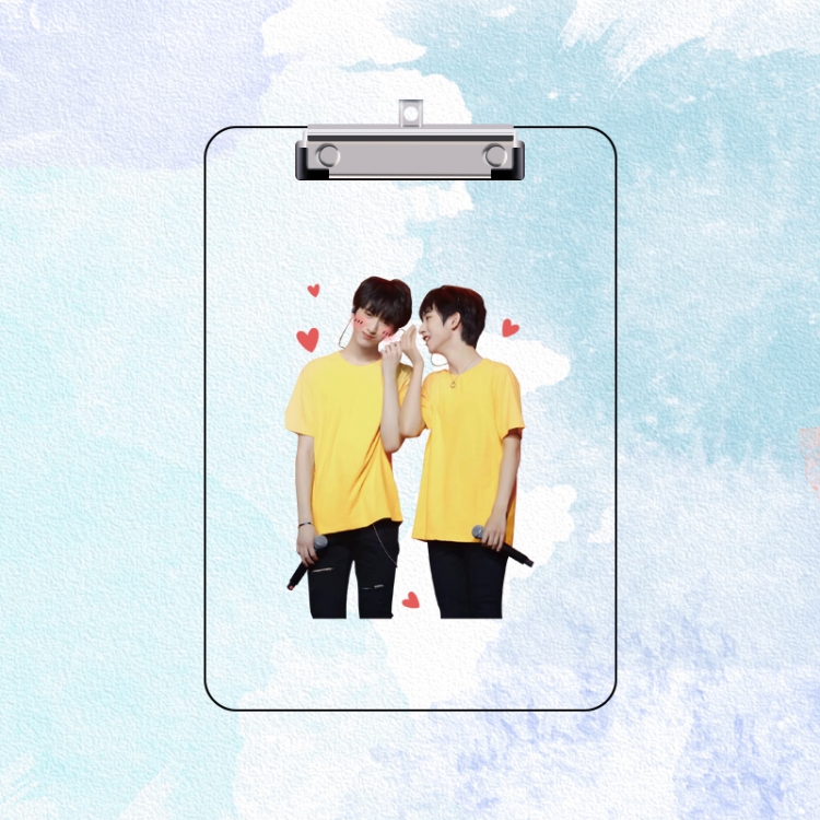 TNT Double-sided pattern acrylic board clip writing board clip pad 31X22CM price for 2 pcs