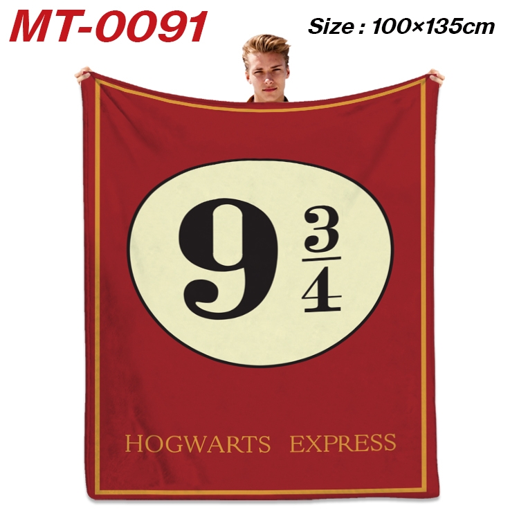 Harry Potter Anime Flannel Blanket Air Conditioning Quilt Double Sided Printing 100x135cm MT-0091