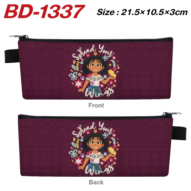 full house of magic Anime Peripheral PU Leather Zipper Pencil Case Stationery Box 21.5X10.5X3CM BD-1337