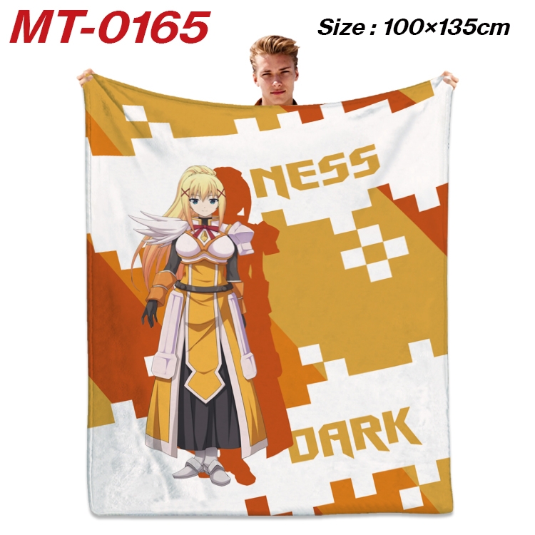 Blessings for a better world Anime Flannel Blanket Air Conditioning Quilt Double Sided Printing 100x135cm  MT-0165