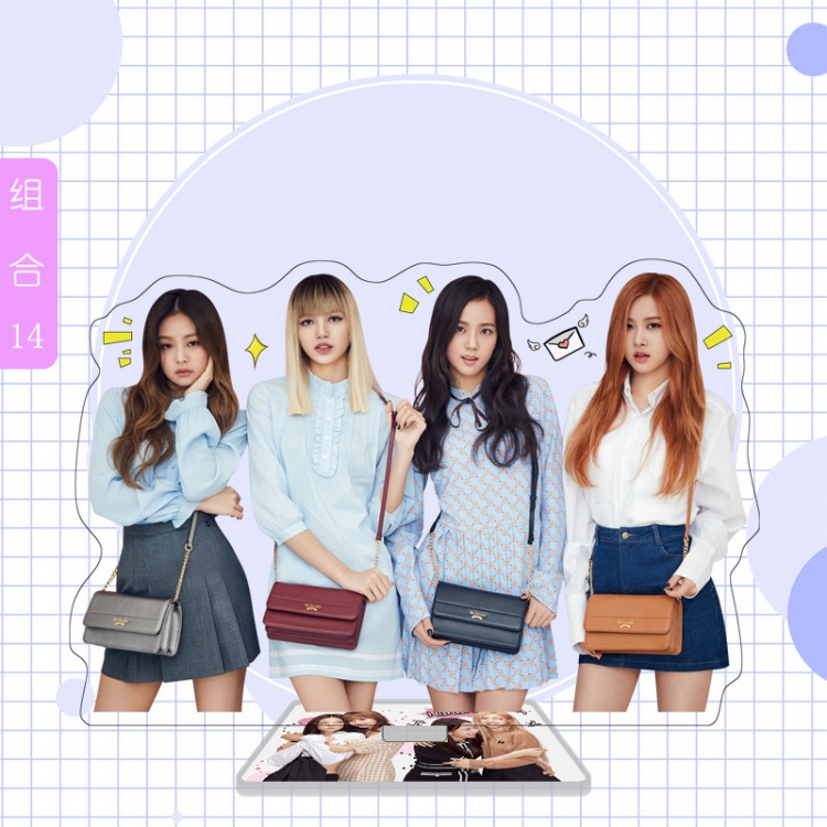 BLACK PINK star character acrylic Standing Plates Keychain 16cm