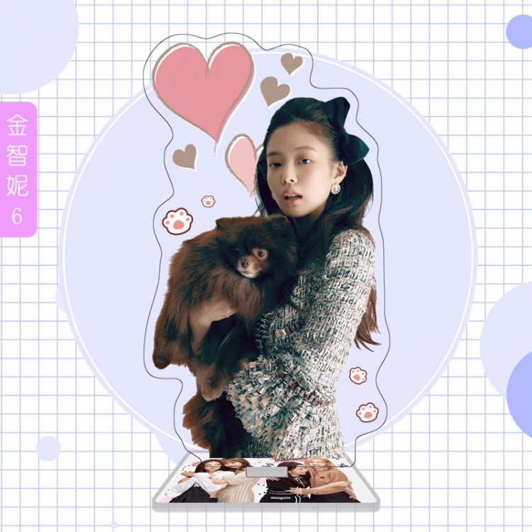 BLACK PINK  star characters acrylic Standing Plates Keychain 16cm