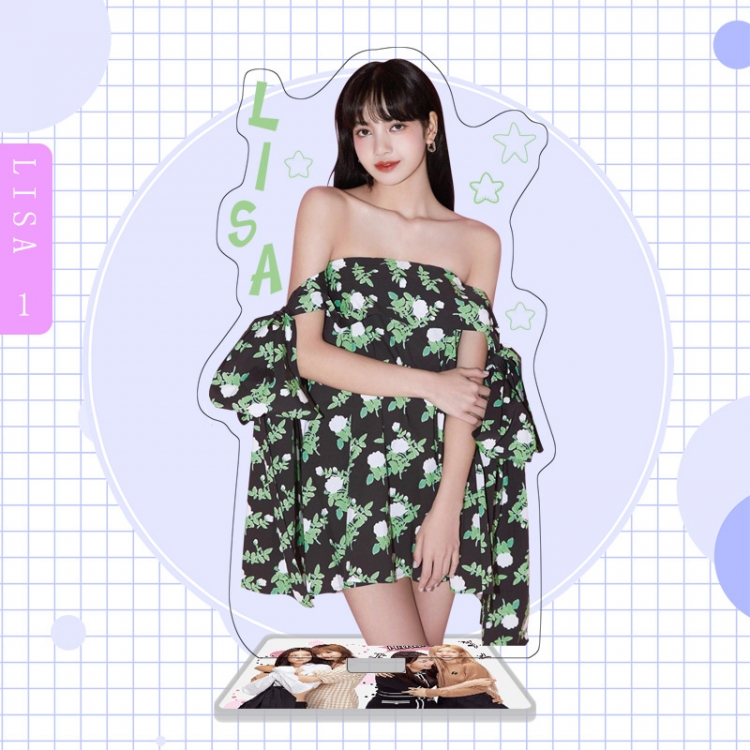 BLACK PINK  star characters acrylic Standing Plates Keychain 16cm