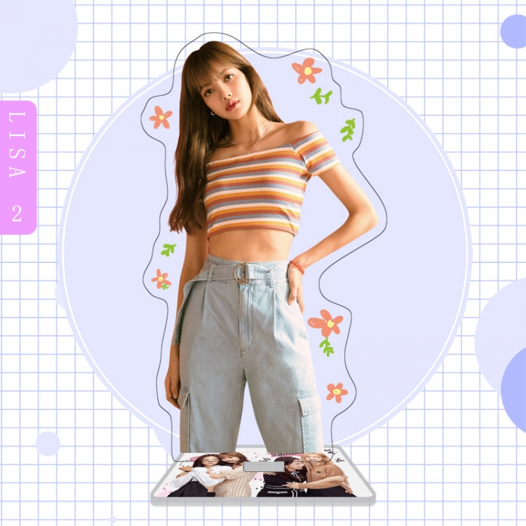 BLACK PINK  star characters acrylic Standing Plates Keychain 16cm