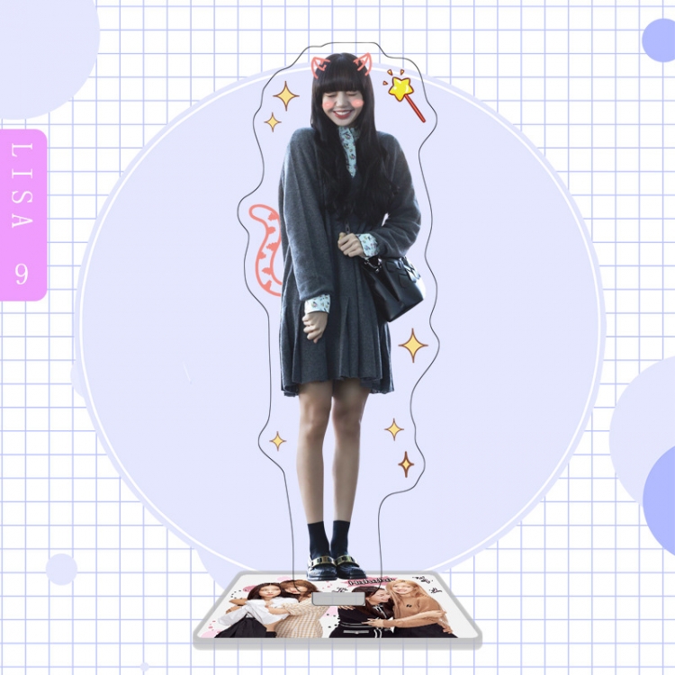 BLACK PINK  star characters acrylic Standing Plates Keychain 16cm