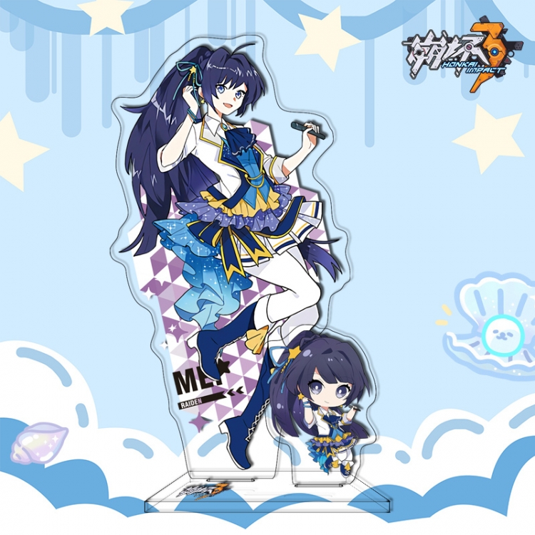 Collapse 3 double plug Anime characters acrylic Standing Plates Keychain 16cm