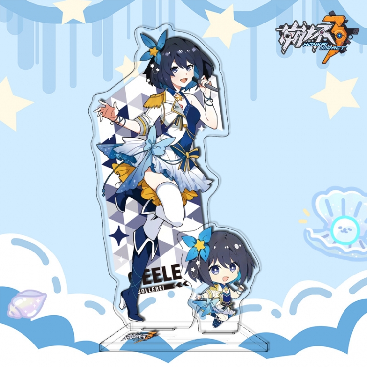 Collapse 3 double plug Anime characters acrylic Standing Plates Keychain 16cm