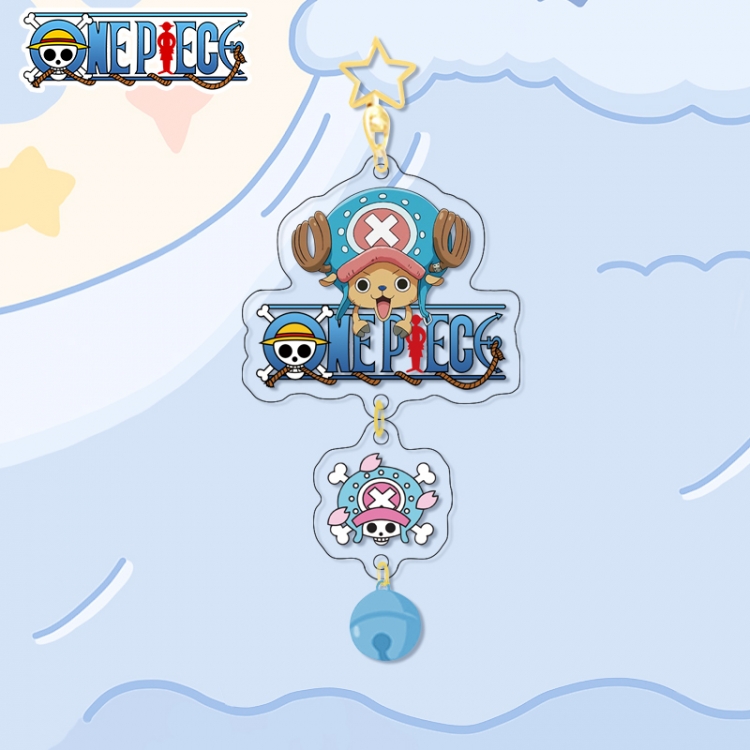 One Piece Colorful Bell Pendant Keychain Acrylic Pendant price for 5 pcs