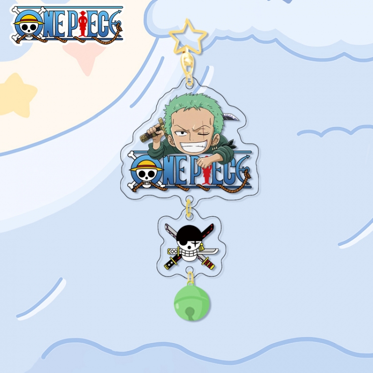 One Piece Colorful Bell Pendant Keychain Acrylic Pendant price for 5 pcs