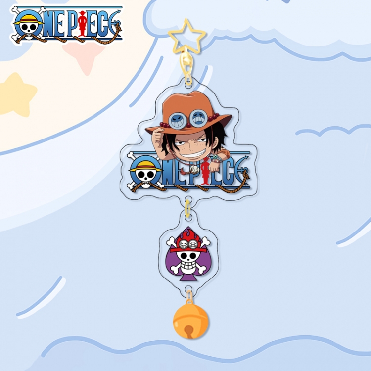 One Piece Colorful Bell Pendant Keychain Acrylic Pendant price for 5 pcs