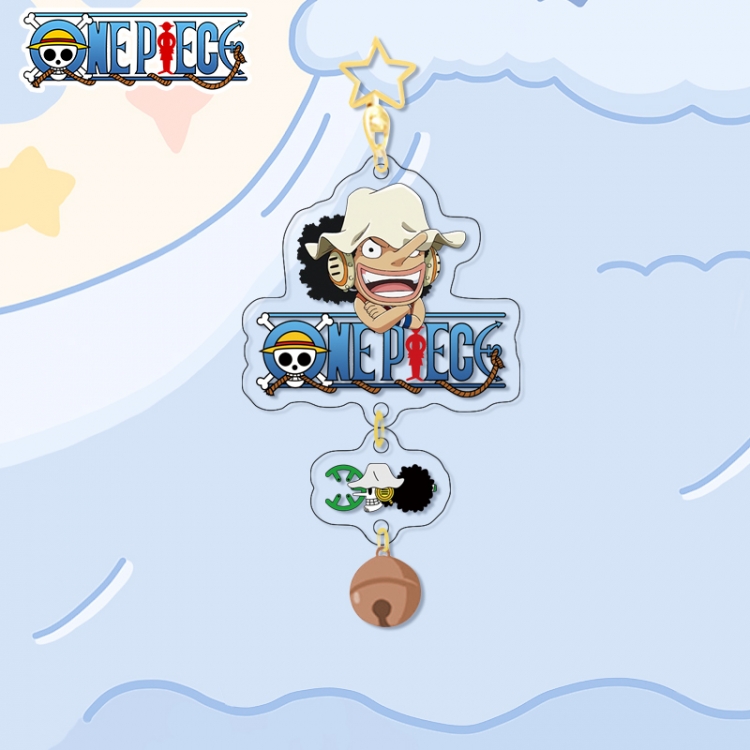 One Piece Colorful Bell Pendant Keychain Acrylic Pendant price for 5 pcs