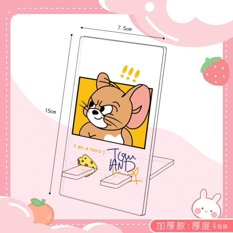 Tom and Jerry Cartoon Double Sided Acrylic Thickened Mobile Phone Holder 15X7.5CM price for  5 pcs