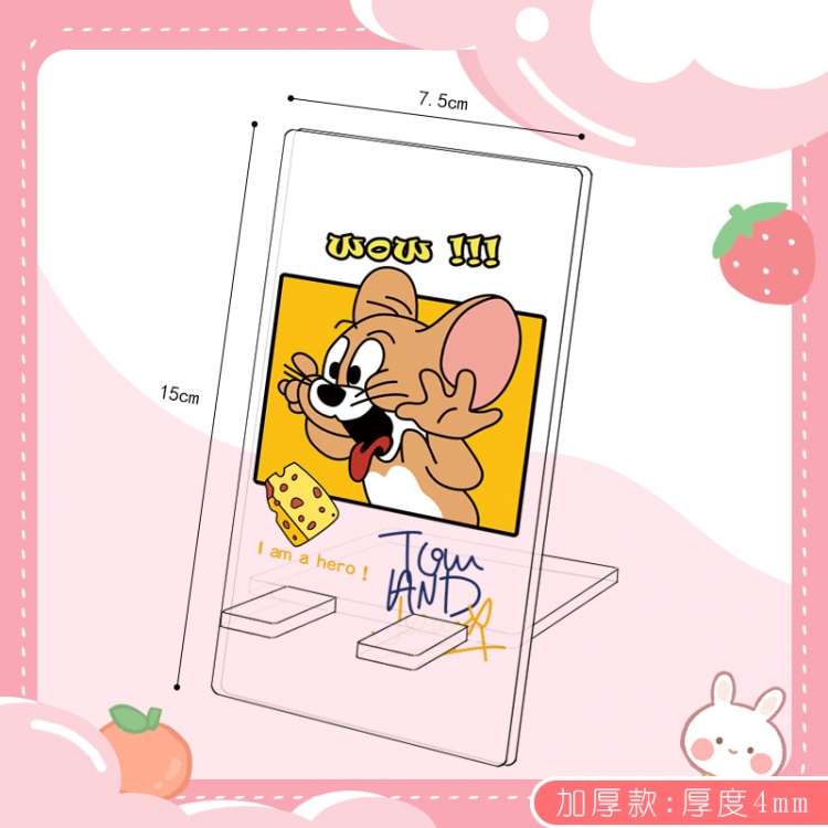 Tom and Jerry Cartoon Double Sided Acrylic Thickened Mobile Phone Holder 15X7.5CM price for  5 pcs