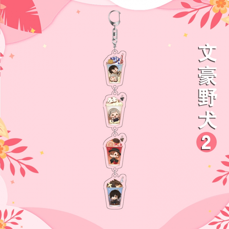 Bungo Stray Dogs Anime Peripheral Pendant Acrylic Keychain Ornament 16cm price for 5 pcs 