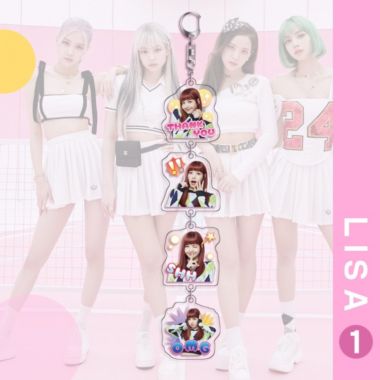 BLACK PINK  star character Pendant Acrylic Keychain Ornament 16cm price for 5 pcs