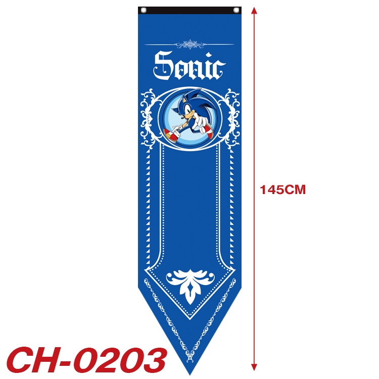 Sonic the Hedgehog Anime Peripheral Full Color Printing Banner 40x145CM CH-0203