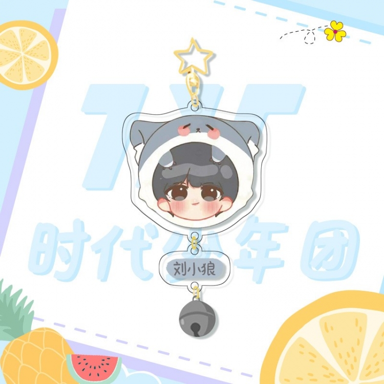 TNT  Colorful Bell Pendant Keychain Acrylic Pendant price for 5 pcs