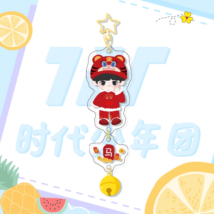 TNT  Colorful Bell Pendant Keychain Acrylic Pendant price for 5 pcs