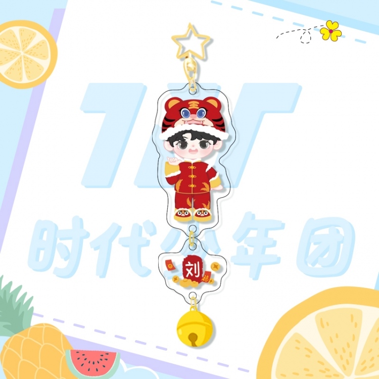 TNT  Colorful Bell Pendant Keychain Acrylic Pendant price for 5 pcs