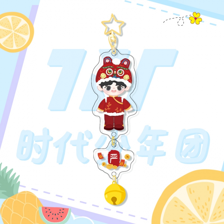 TNT  Colorful Bell Pendant Keychain Acrylic Pendant price for 5 pcs