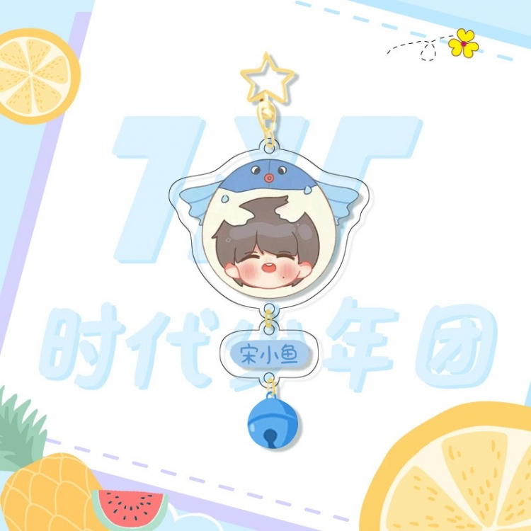 TNT  Colorful Bell Pendant Keychain Acrylic Pendant price for 5 pcs