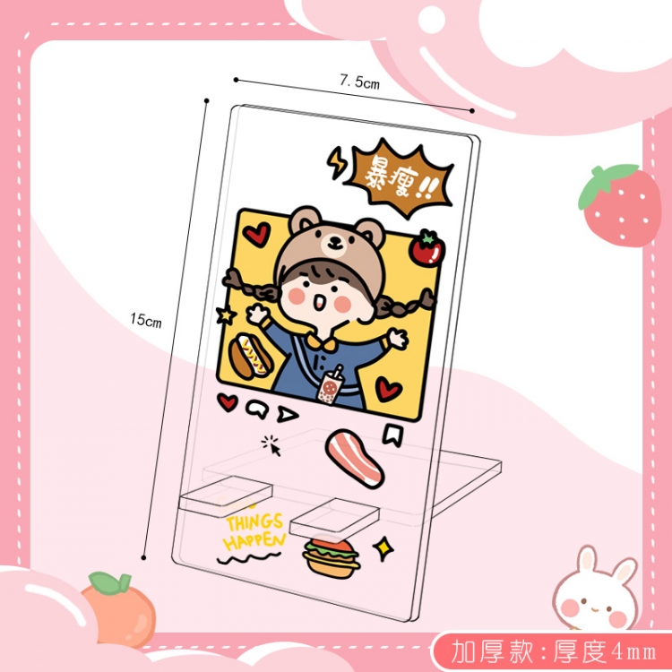 Cartoon Double Sided Acrylic Thickened Mobile Phone Holder 15X7.5CM price for 5 pcs