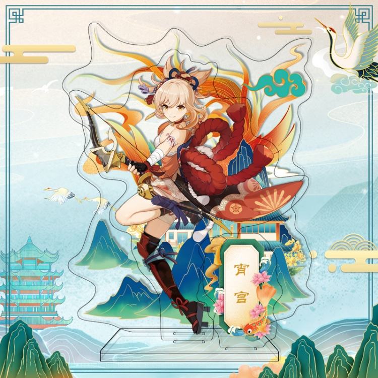Genshin Impact  acrylic big Standing Plates Keychain 17CM＋16CM+6.5CM+9.4CM