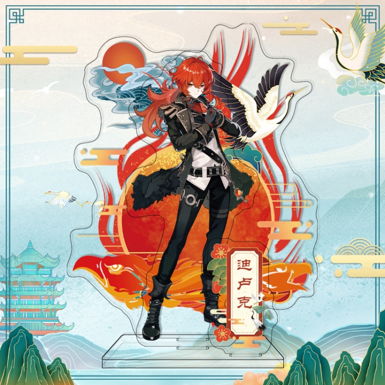 Genshin Impact  acrylic big Standing Plates Keychain 17CM＋16CM+6.5CM+9.4CM