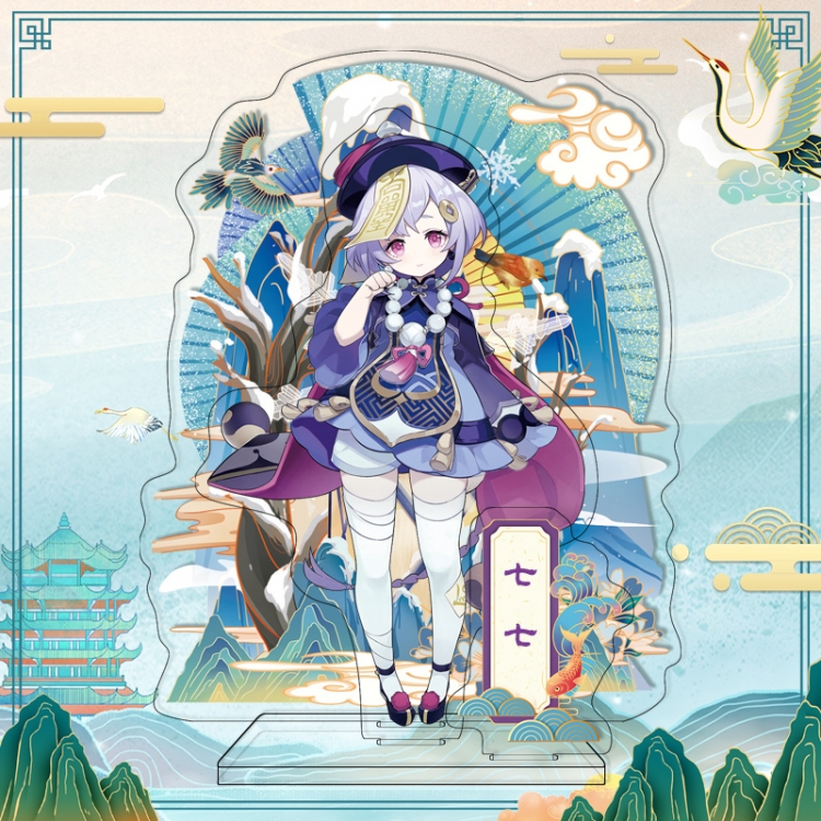 Genshin Impact  acrylic big Standing Plates Keychain 17CM＋16CM+6.5CM+9.4CM