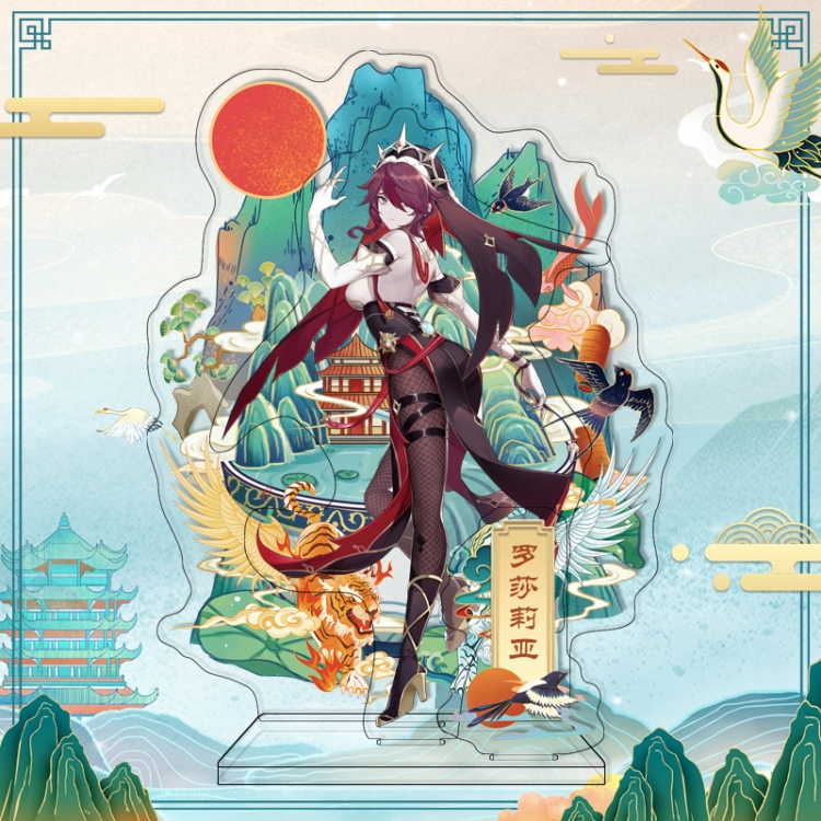 Genshin Impact  acrylic big Standing Plates Keychain 17CM＋16CM+6.5CM+9.4CM