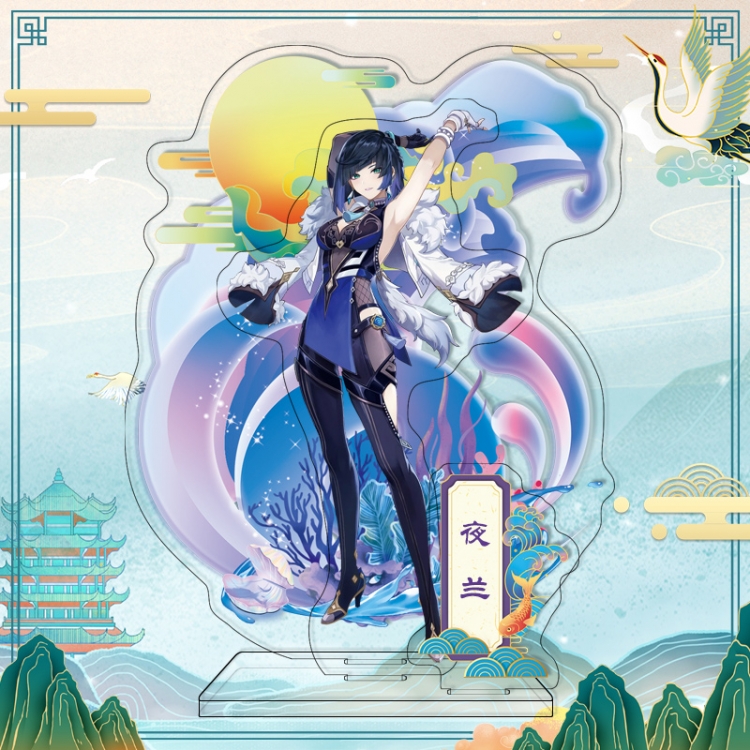 Genshin Impact  acrylic big Standing Plates Keychain 17CM＋16CM+6.5CM+9.4CM