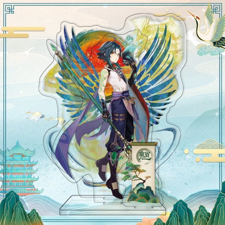 Genshin Impact  acrylic big Standing Plates Keychain 17CM＋16CM+6.5CM+9.4CM