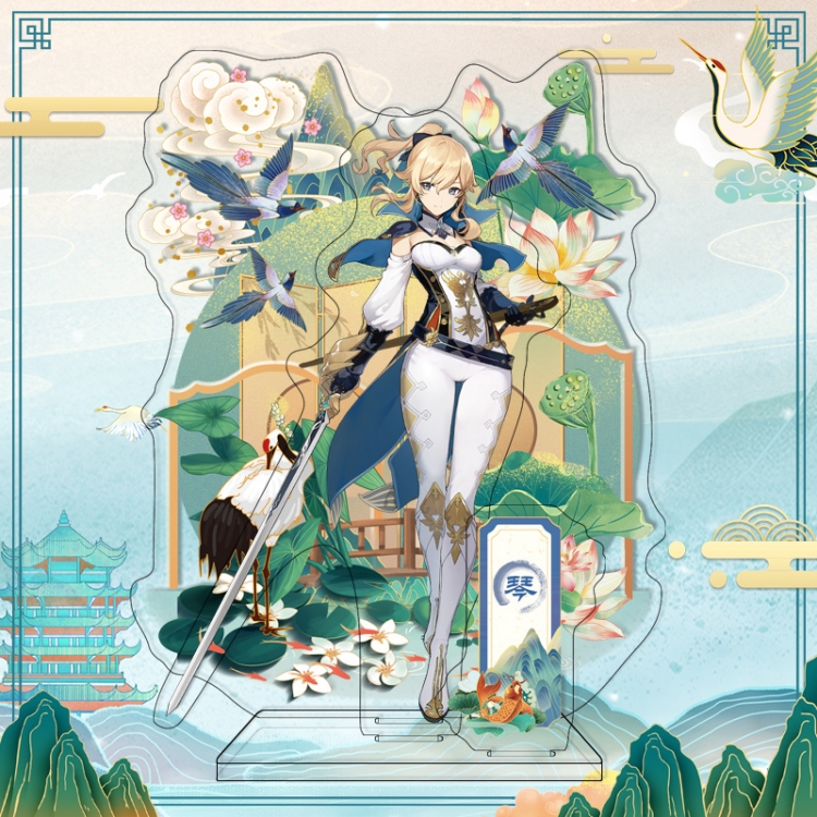 Genshin Impact  acrylic big Standing Plates Keychain 17CM＋16CM+6.5CM+9.4CM