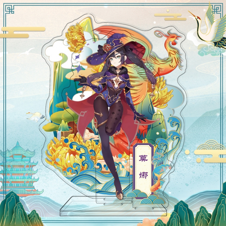 Genshin Impact  acrylic big Standing Plates Keychain 17CM＋16CM+6.5CM+9.4CM