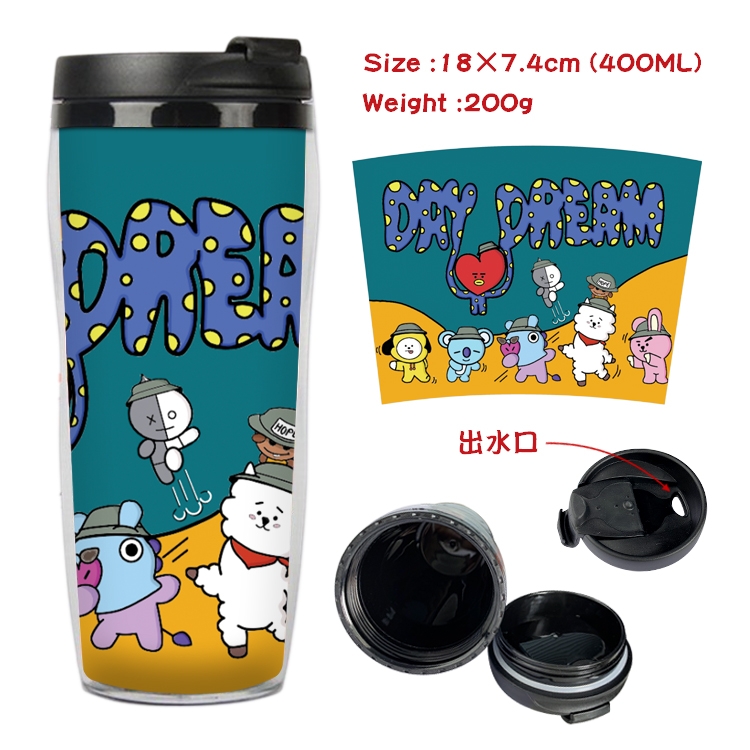 BTS Movie Star Starbucks Leakproof Insulated Cup 18X7.4CM 400ML