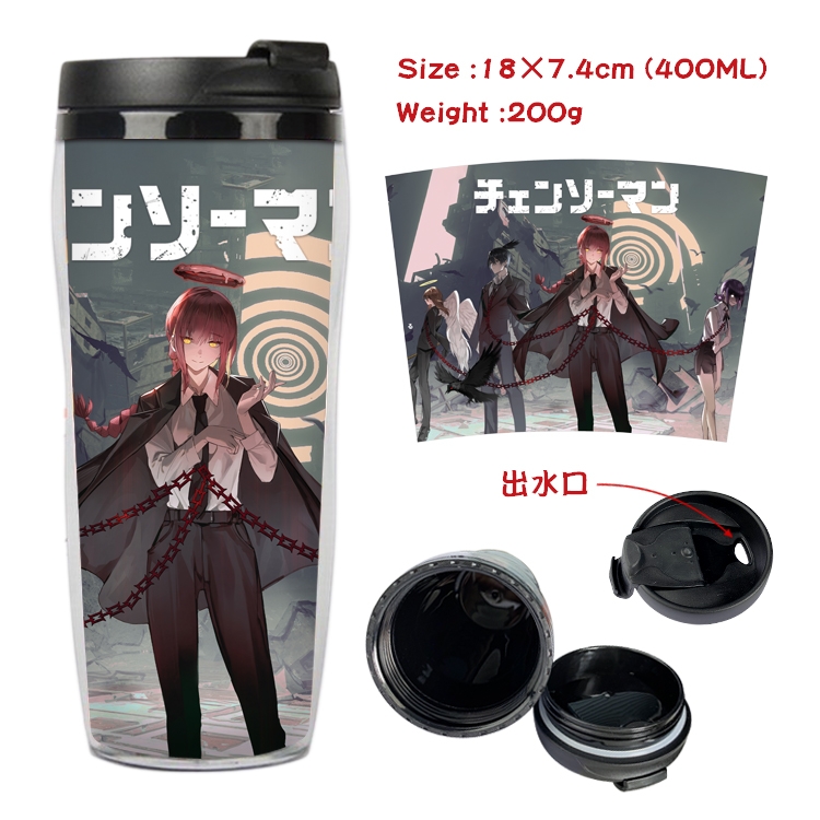 chainsaw man Anime Starbucks Leakproof Insulated Cup 18X7.4CM 400ML